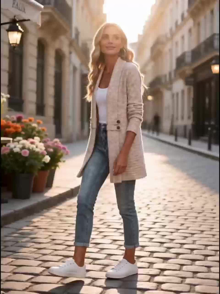 Monica | Shawl Collar Belted Cardigan