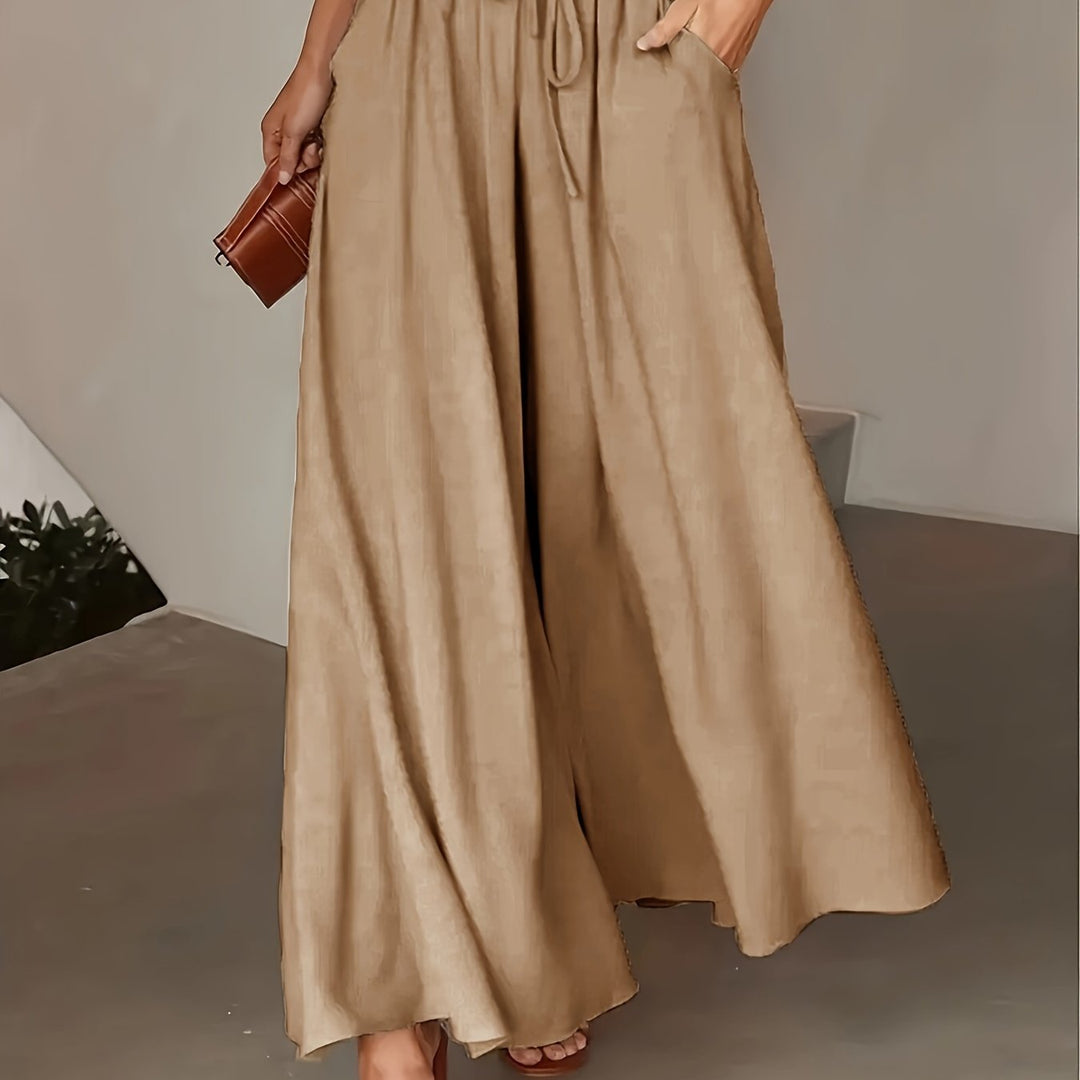 Riley | High Waist Drawstring Wide Leg Pants