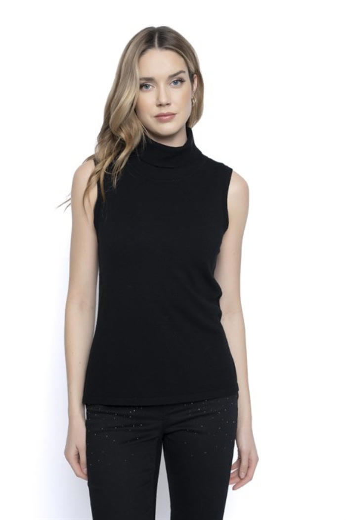 Peyton | Sleeveless Turtleneck Top