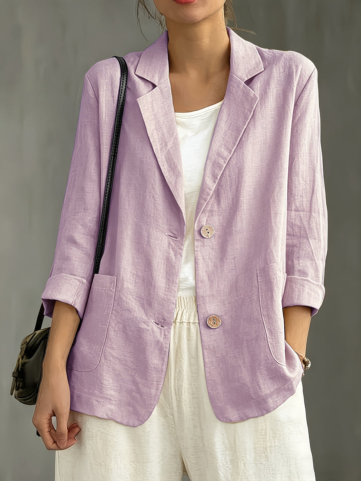 Lauren | Two Button Cotton Blazer