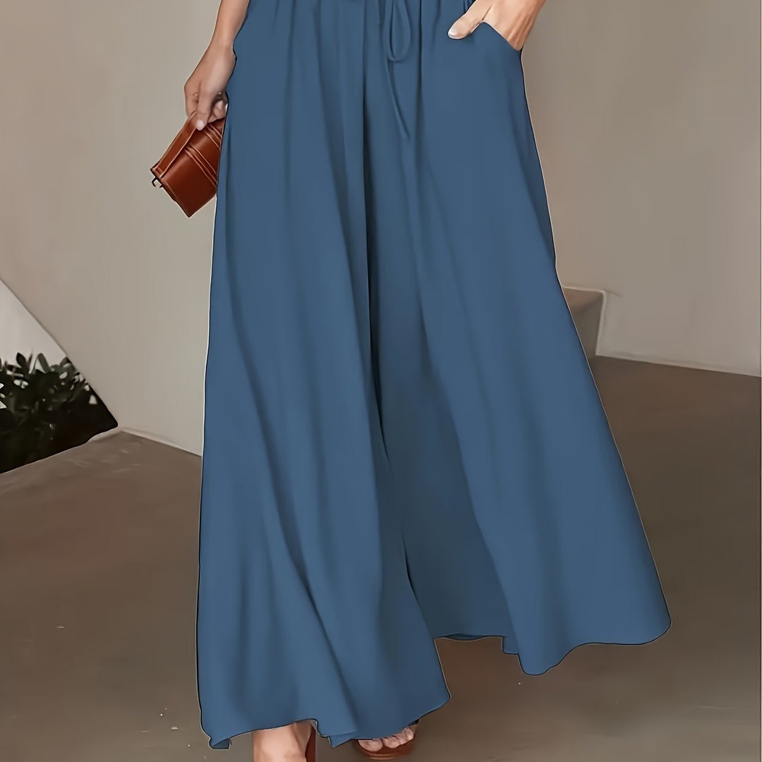 Riley | High Waist Drawstring Wide Leg Pants