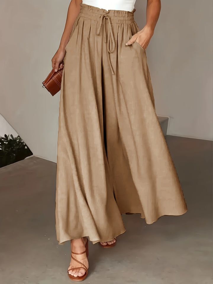 Riley | High Waist Drawstring Wide Leg Pants