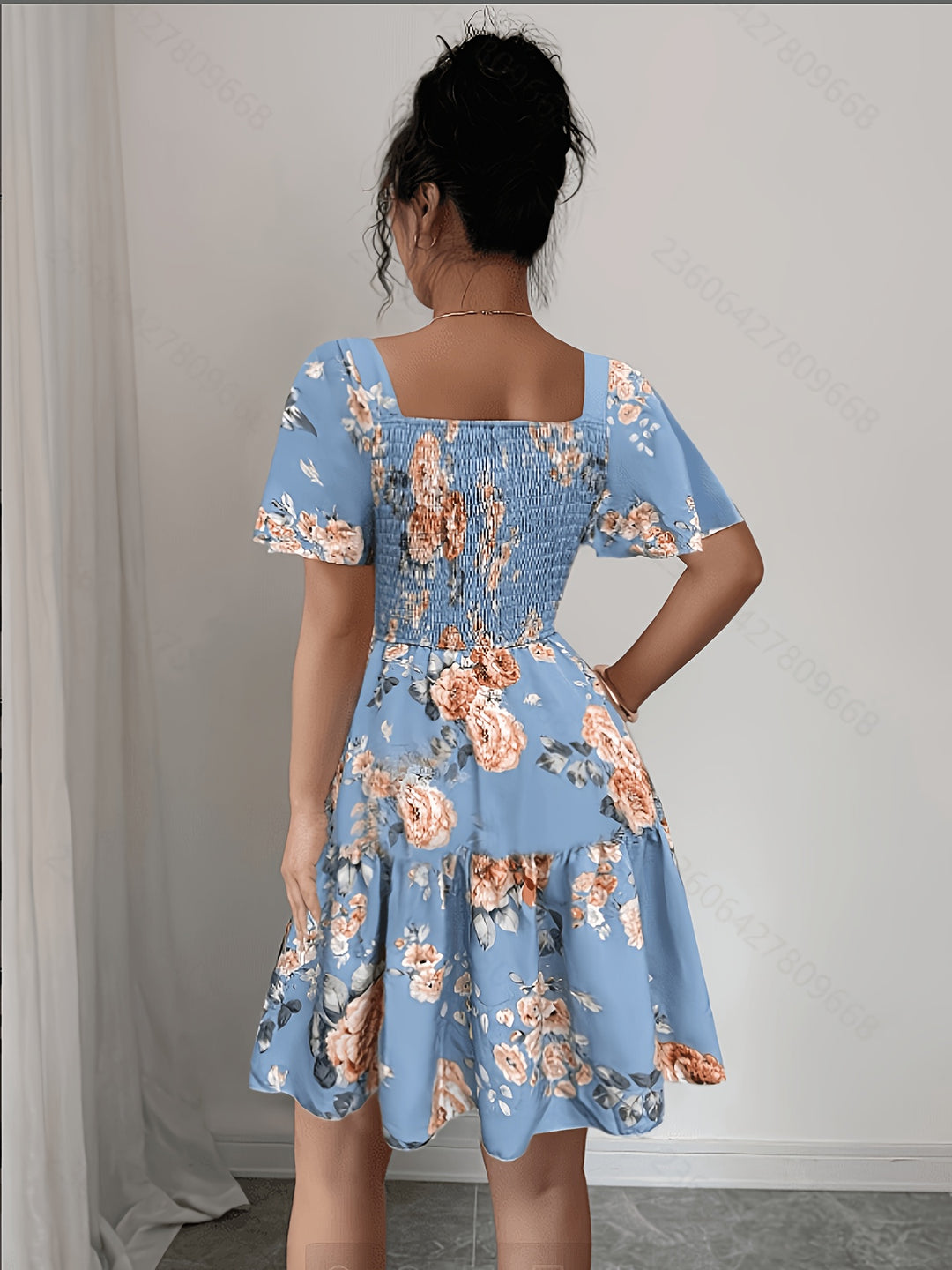 Lorraine | Floral Waist Tie Summer Dress