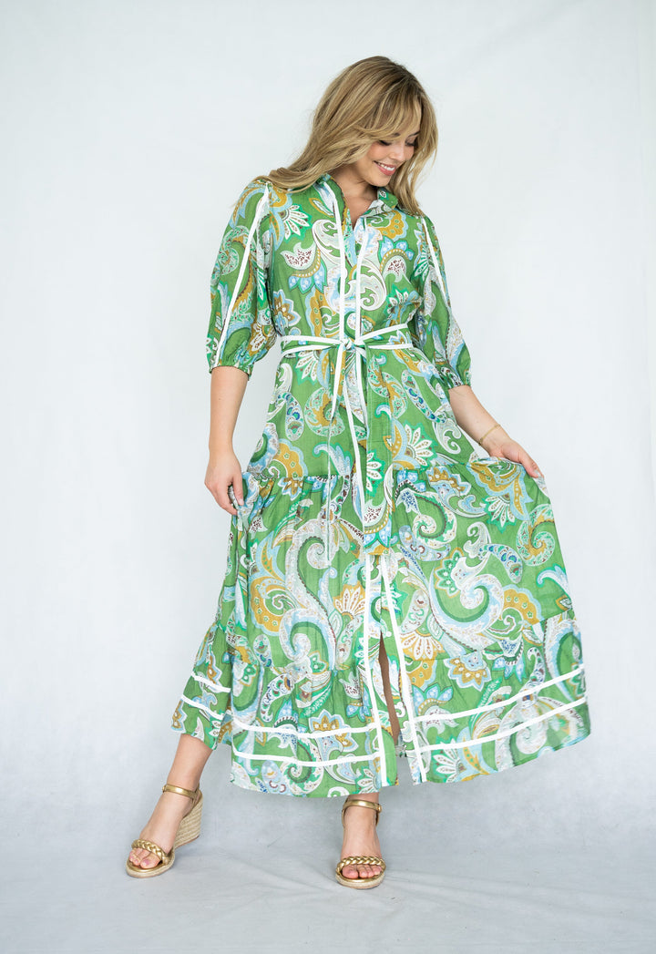 Adeline | Paisley Print Maxi Dress