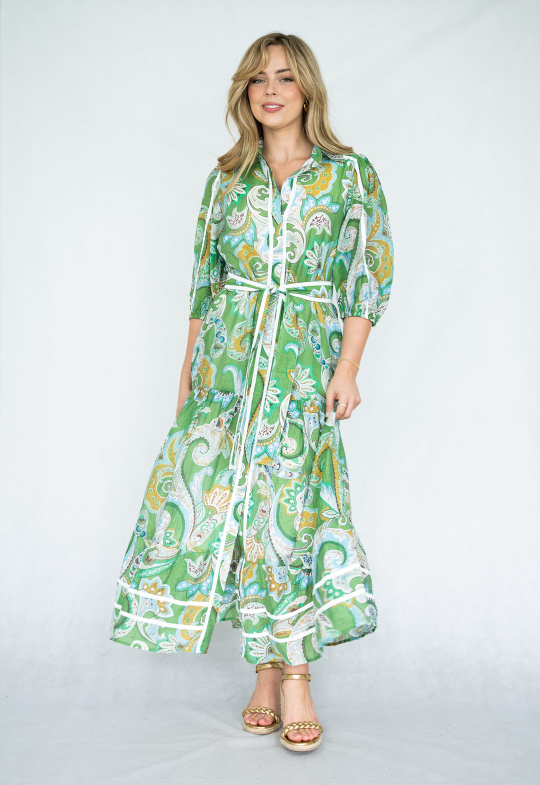Adeline | Paisley Print Maxi Dress