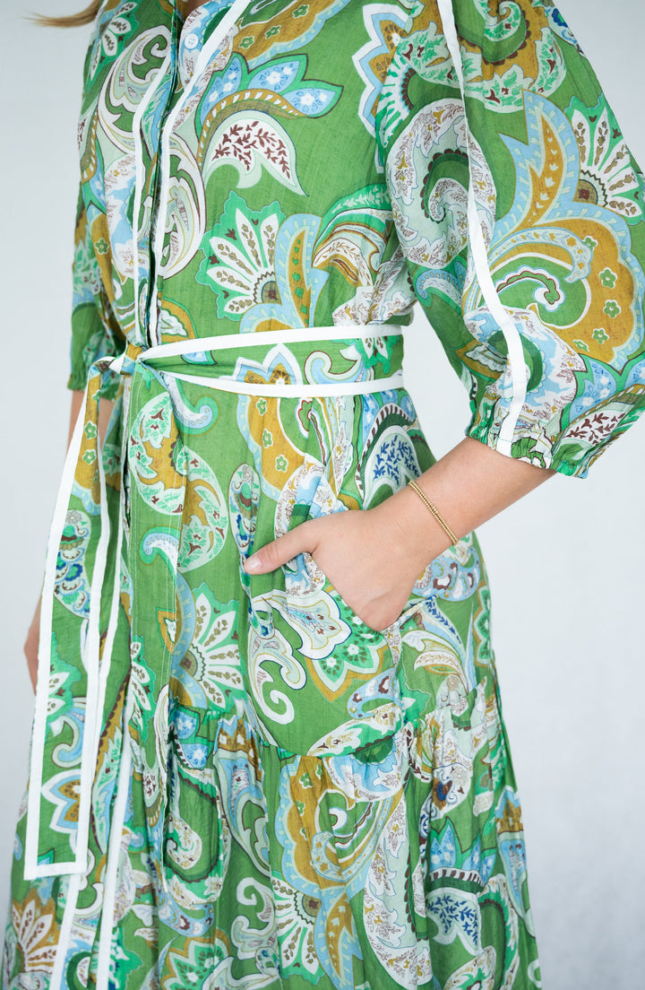 Adeline | Paisley Print Maxi Dress
