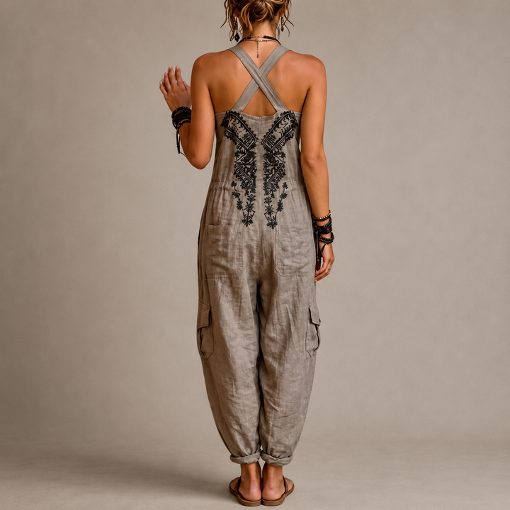 Holly | Bohemian Embroidered Jumpsuit