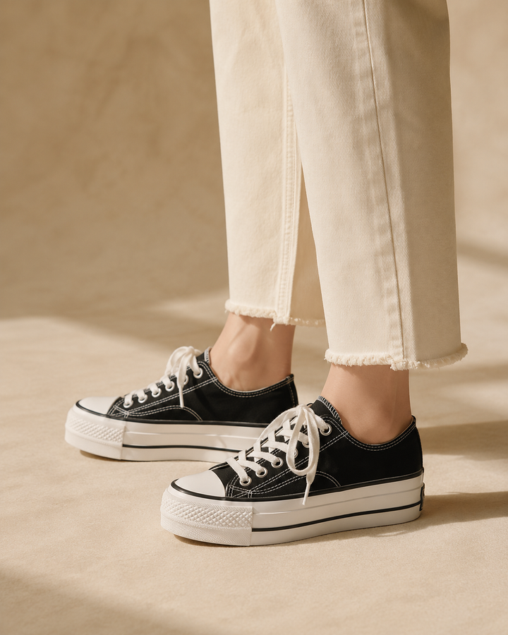 Everly | Orthopedic Platform Canvas Sneakers
