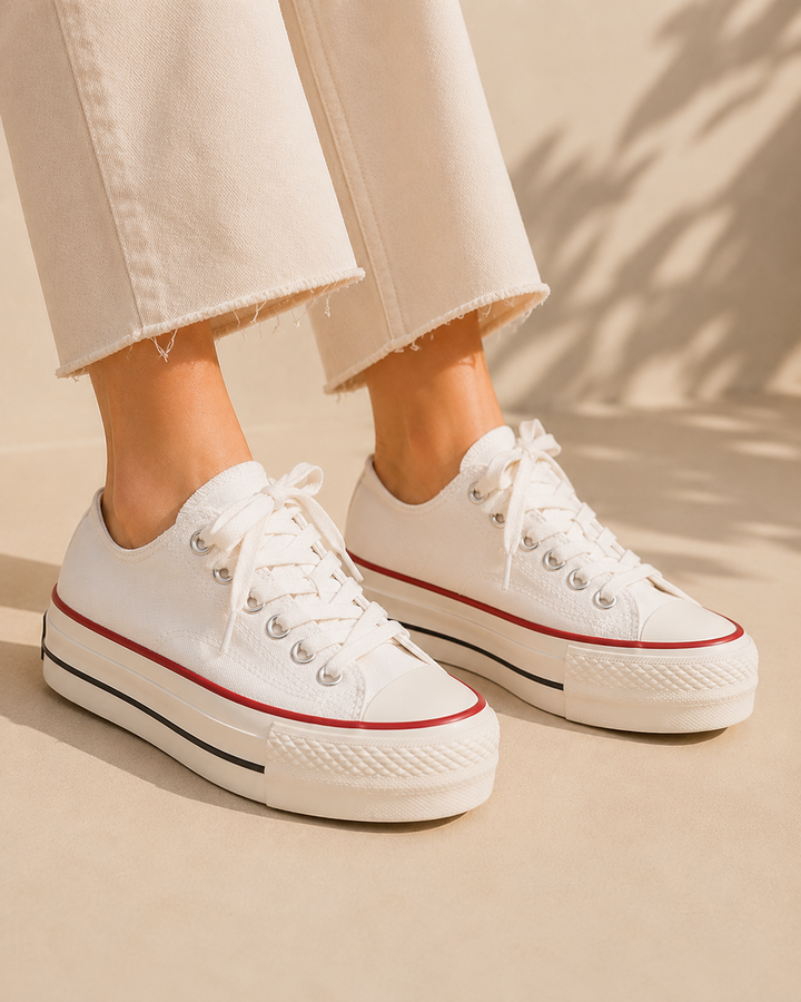 Everly | Orthopedic Platform Canvas Sneakers