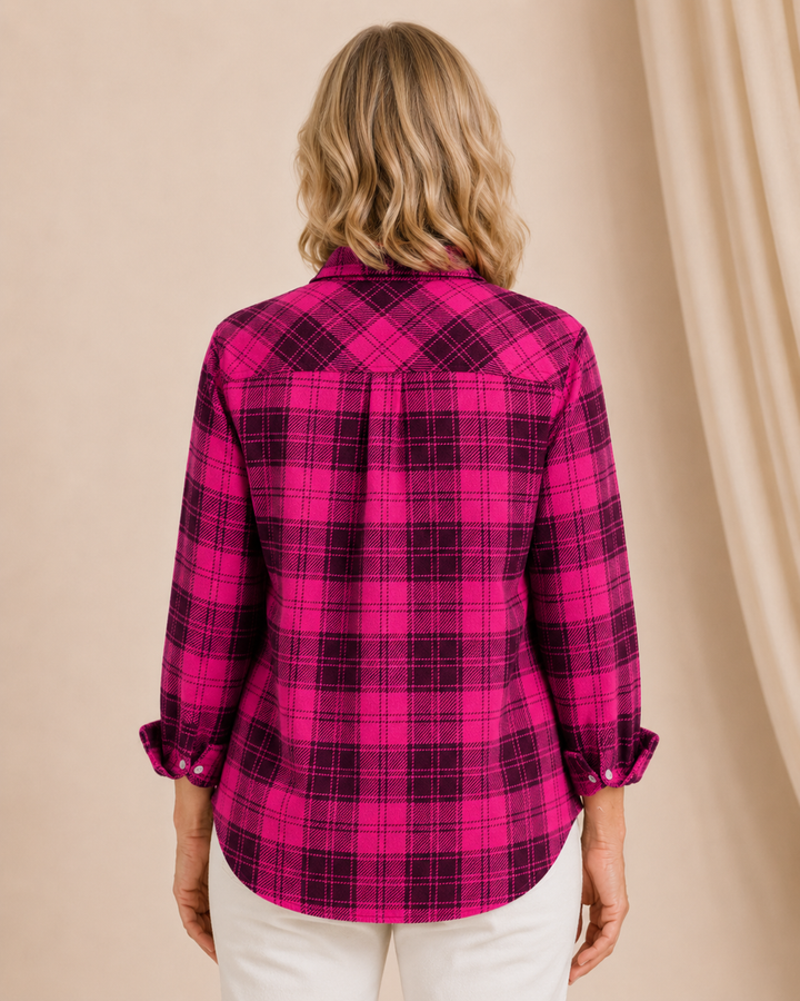 Delilah | Berry Plaid Shirt