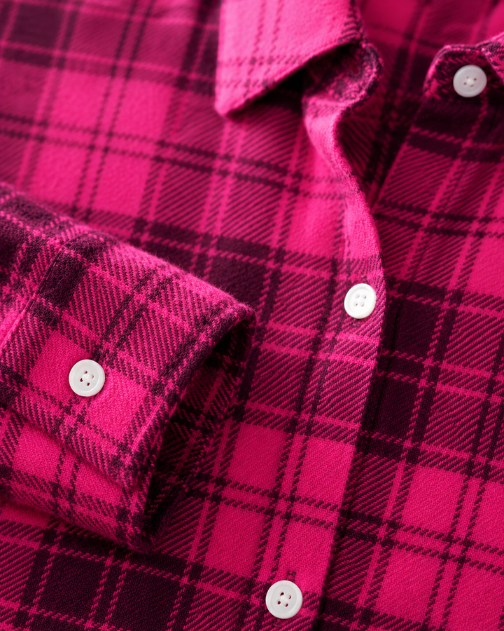 Delilah | Berry Plaid Shirt