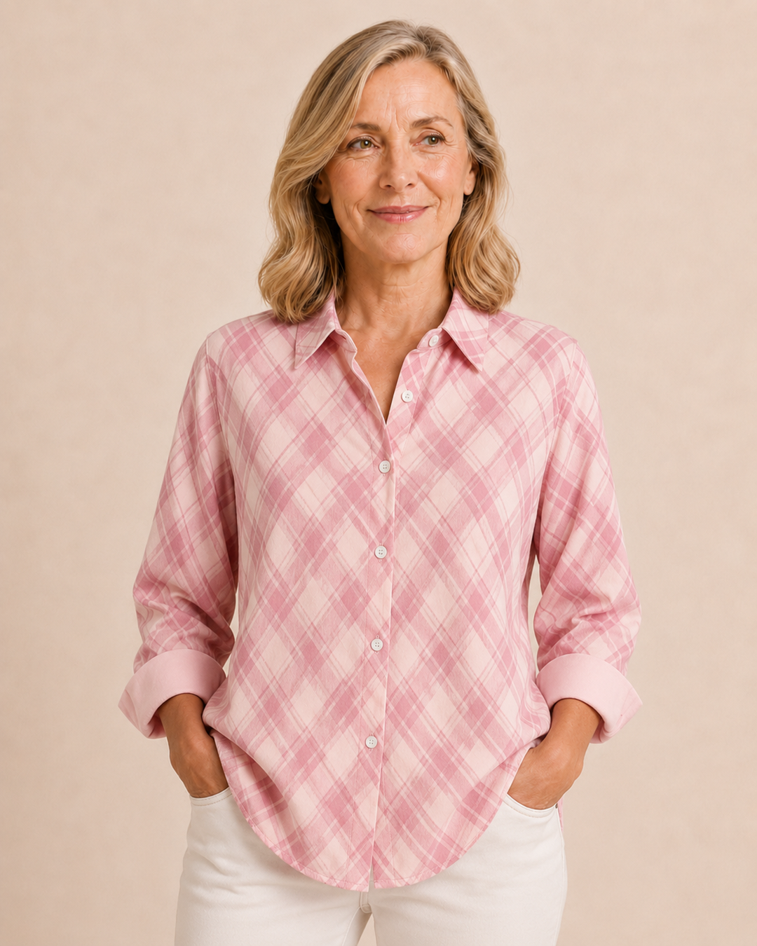 June | Diagonal Plaid Shirt