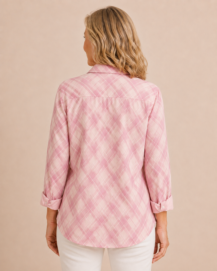 June | Diagonal Plaid Shirt
