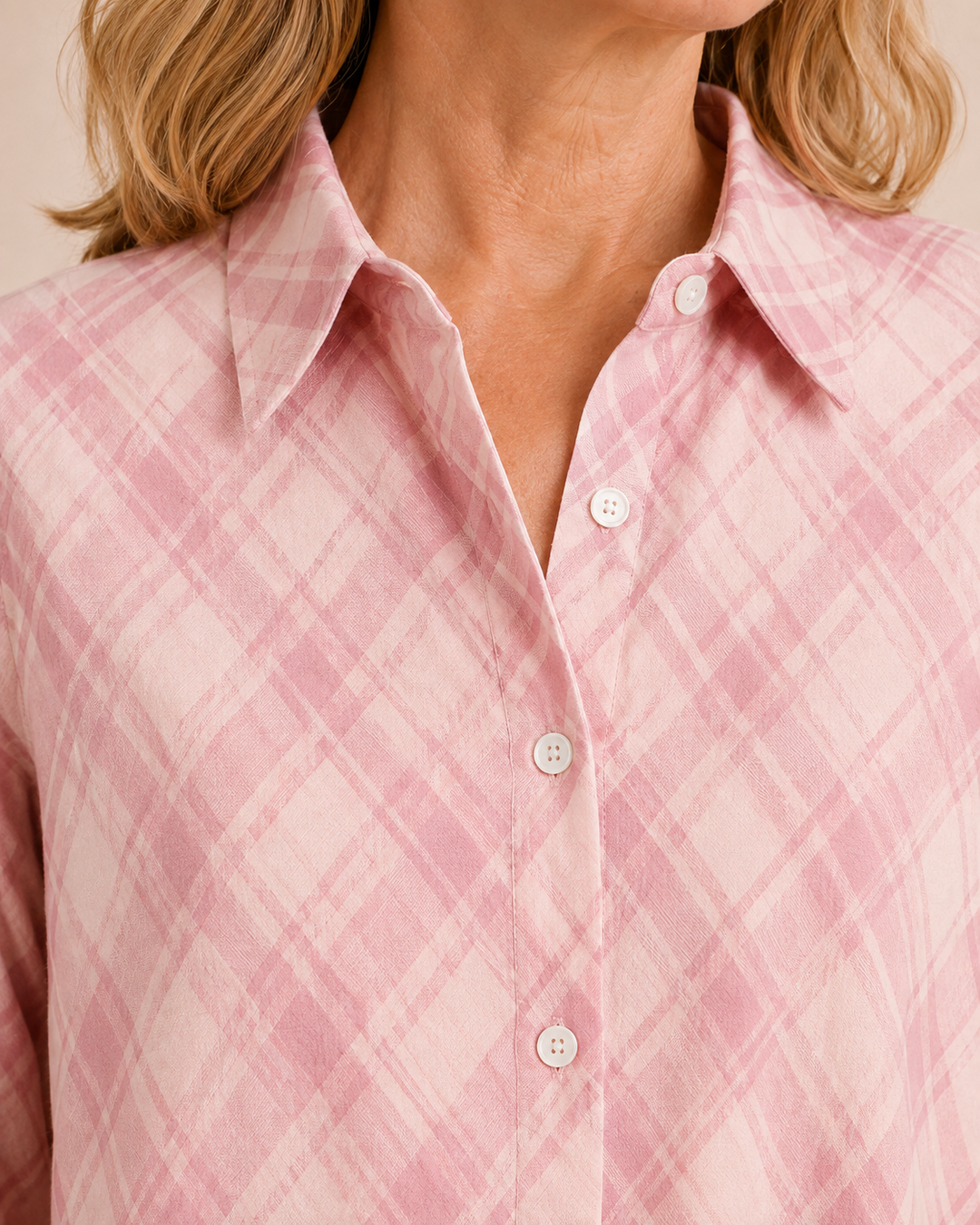 June | Diagonal Plaid Shirt