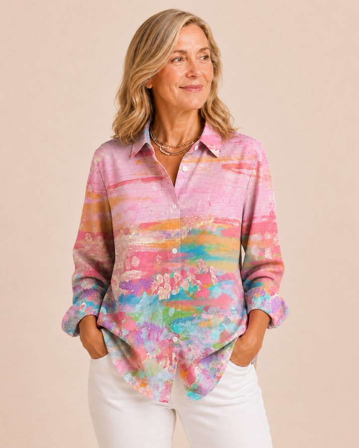 Hattie | Painted Print Shirt