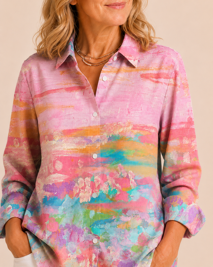 Hattie | Painted Print Shirt