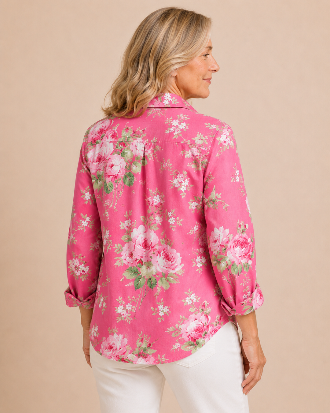 Sabrina | Rose Print Shirt