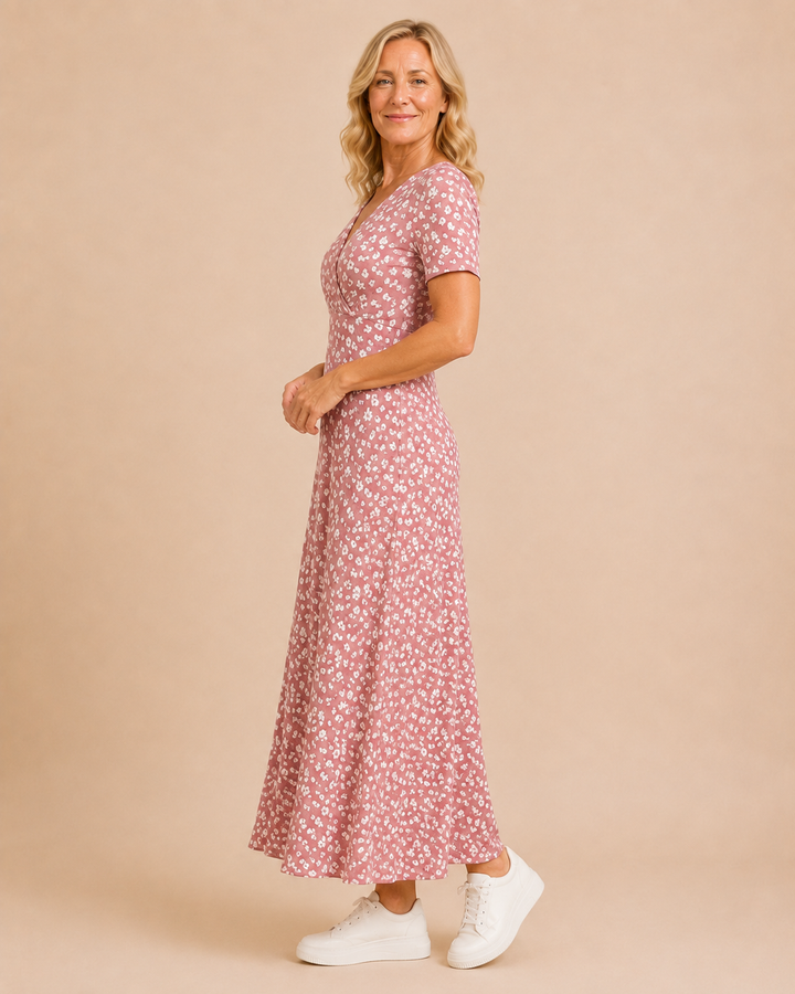 Colleen | Ditsy Floral V-Neck Dress