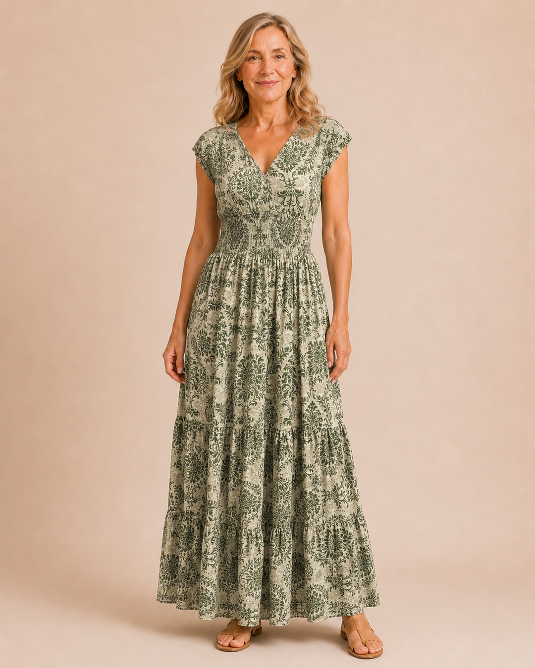Wendy | Patchwork Print Maxi Dress