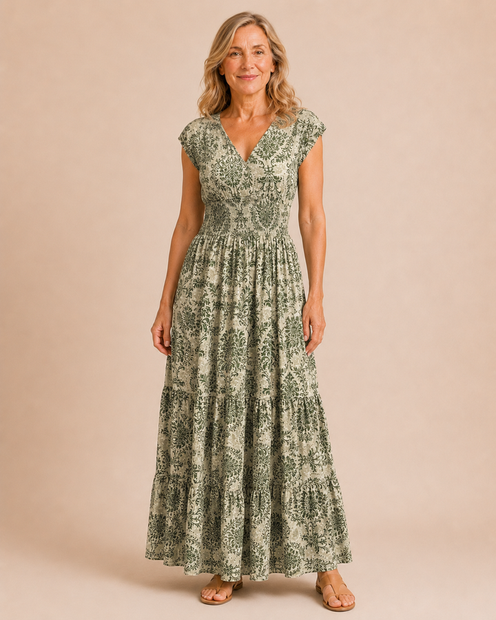 Wendy | Patchwork Print Maxi Dress