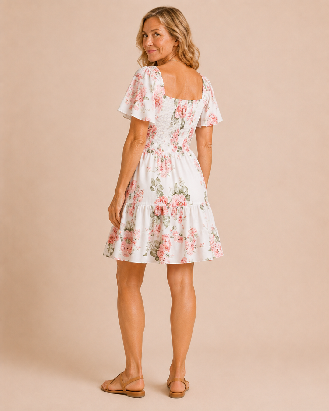 Lorraine | Floral Waist Tie Summer Dress