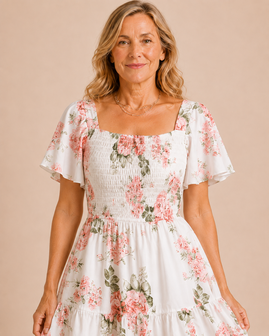 Lorraine | Floral Waist Tie Summer Dress