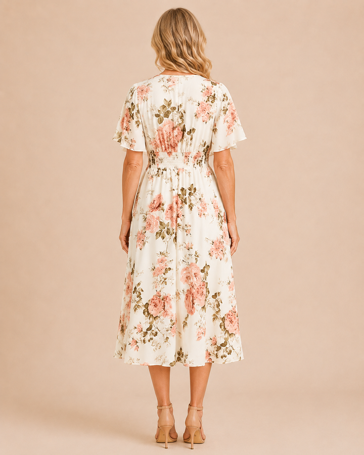 Cheryl | Printed Wrap Midi Dress