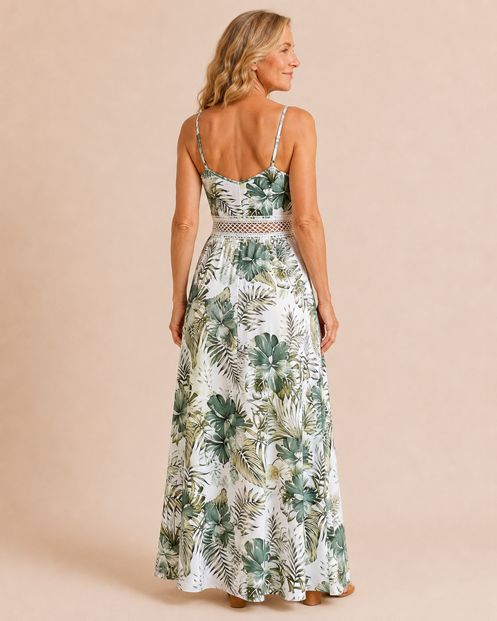Kimberly | Floral Strappy Split Dress