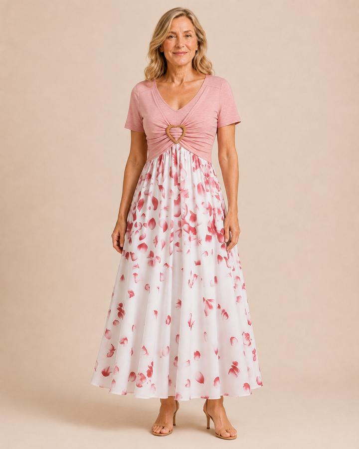 Alison | Floral V-Neck A-Line Dress