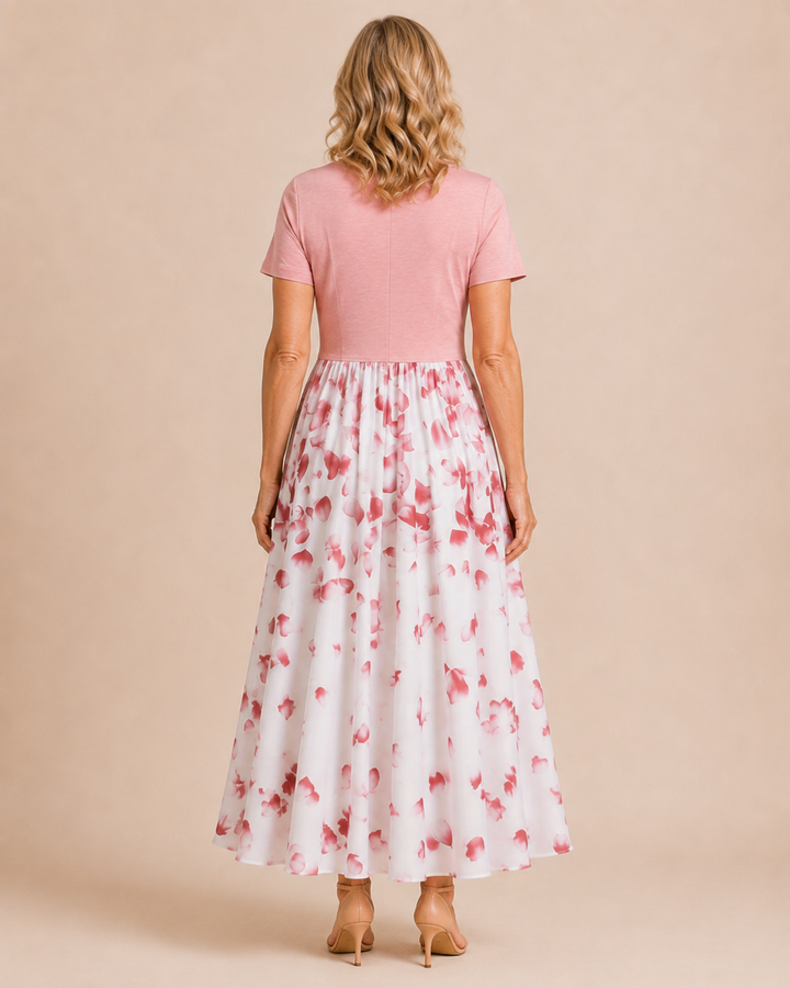 Alison | Floral V-Neck A-Line Dress