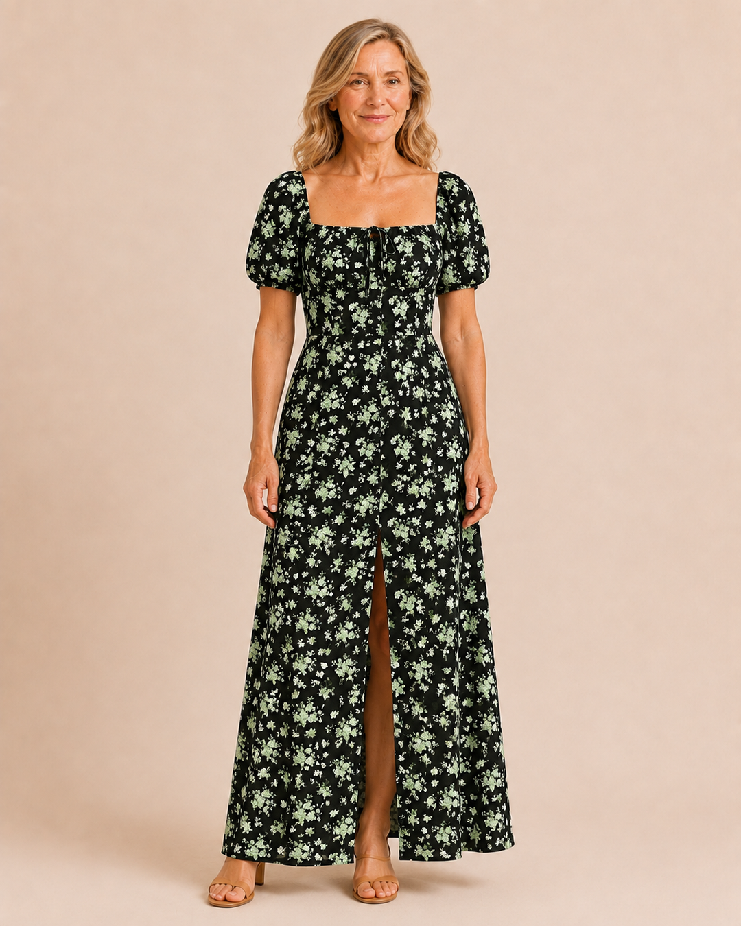 Tanya | Printed Split Hem Dress
