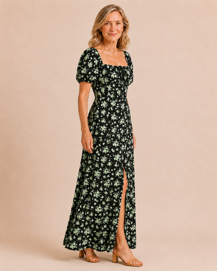 Tanya | Printed Split Hem Dress