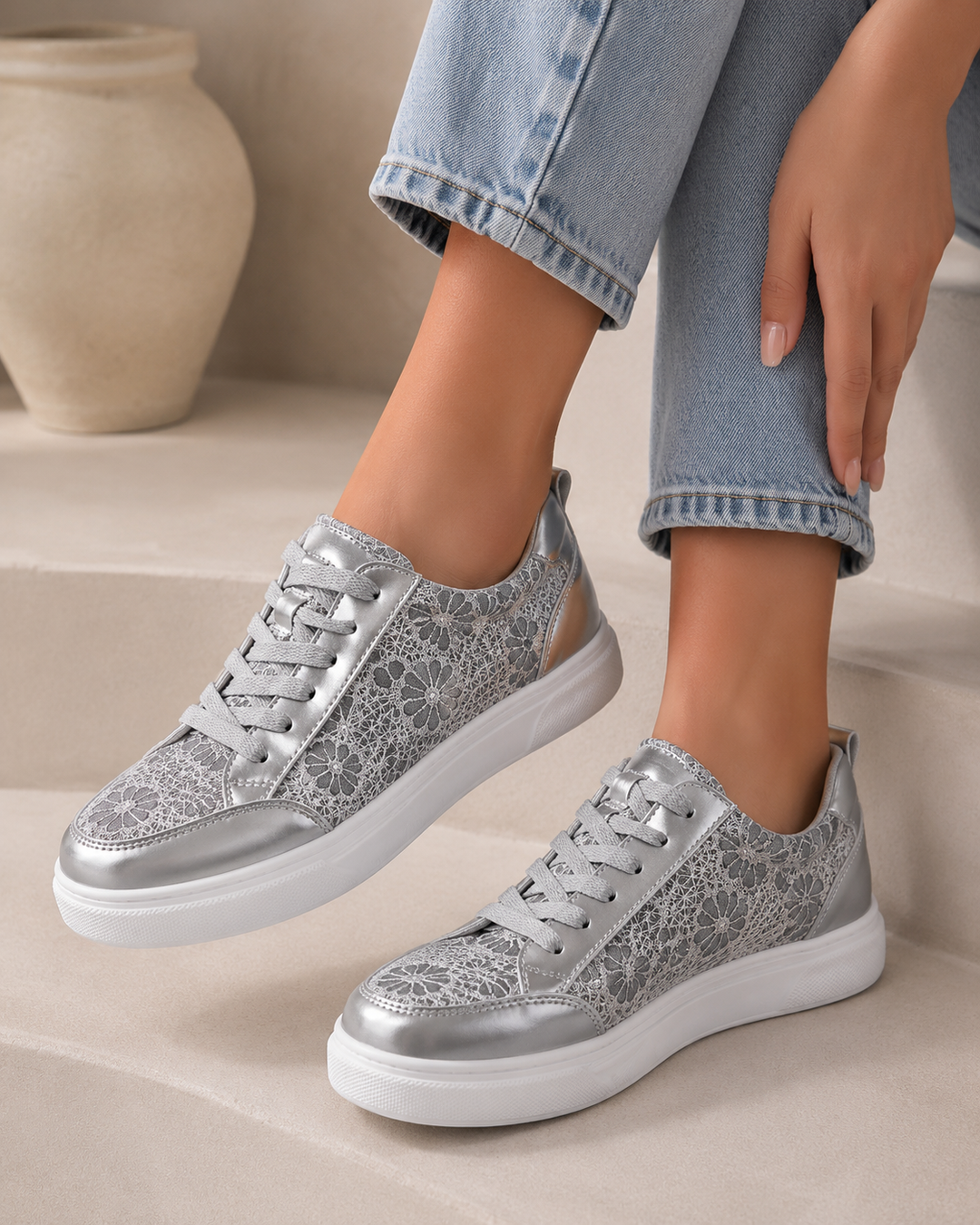 Wren | Breathable Lace-Up Sneakers