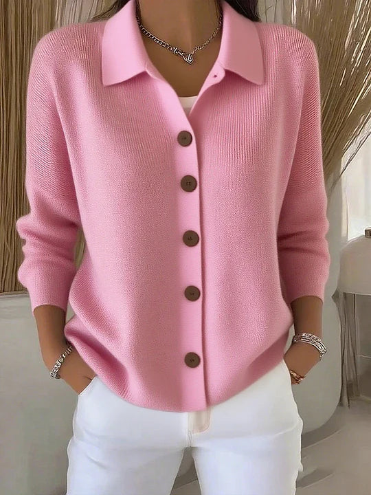 Maribel | Button-Up Knit Cardigan with Collar