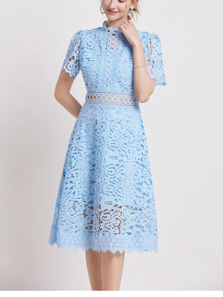 Marlene | Vintage Lace Cutwork Midi Dress