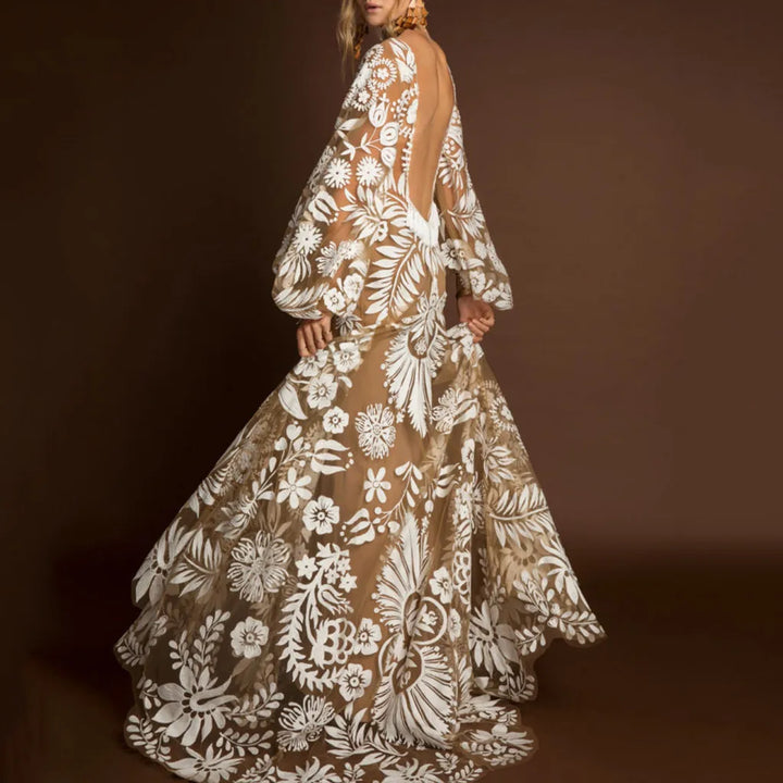 Paige | Floral Flared Sleeve Maxi Dress