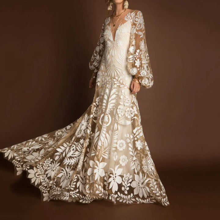 Paige | Floral Flared Sleeve Maxi Dress