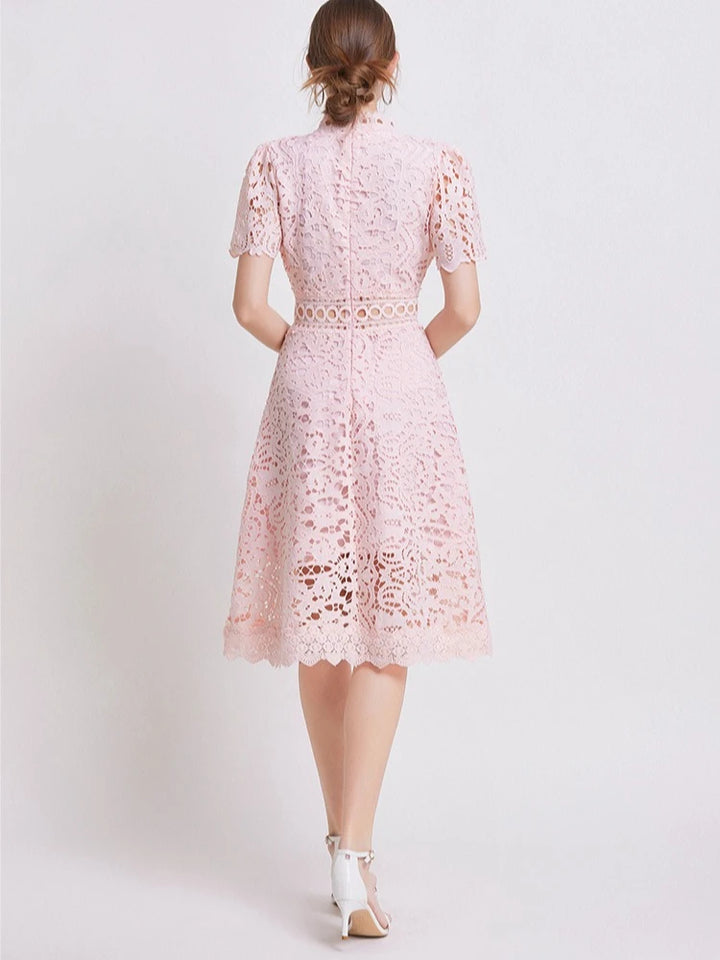Marlene | Vintage Lace Cutwork Midi Dress