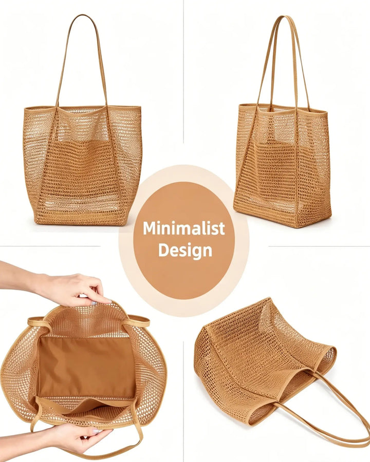 Boho Large Capacity Mesh Beach Tote Bag