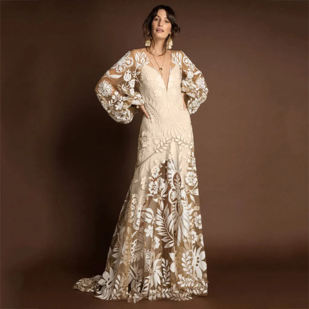 Paige | Floral Flared Sleeve Maxi Dress