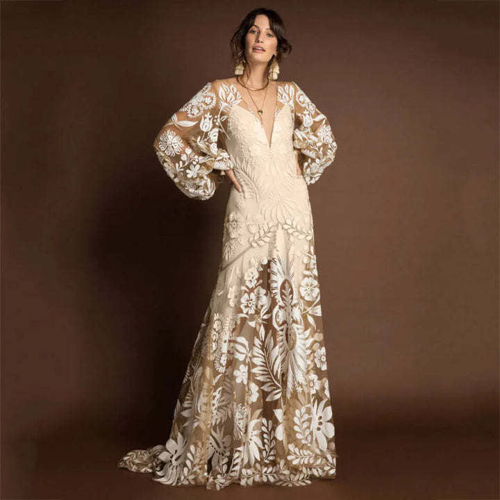 Paige | Floral Flared Sleeve Maxi Dress