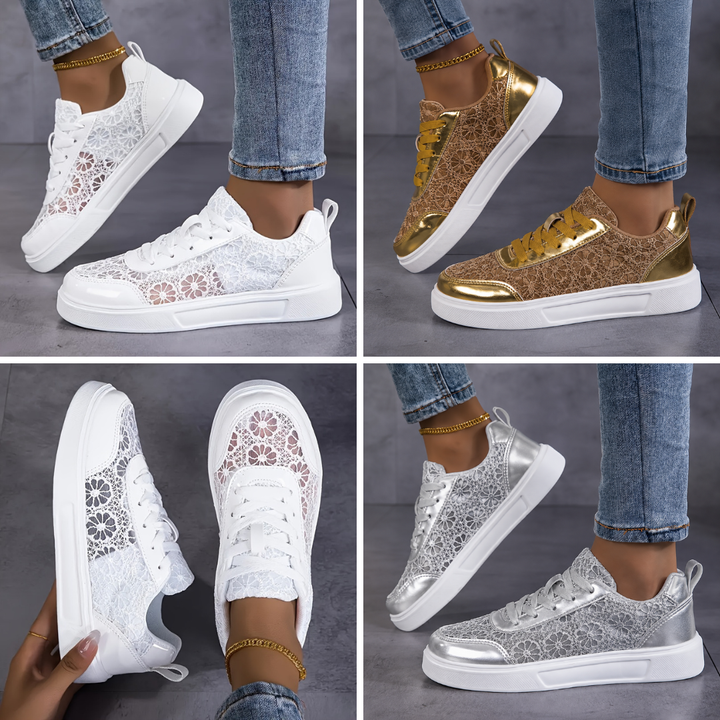 Wren | Breathable Lace-Up Sneakers