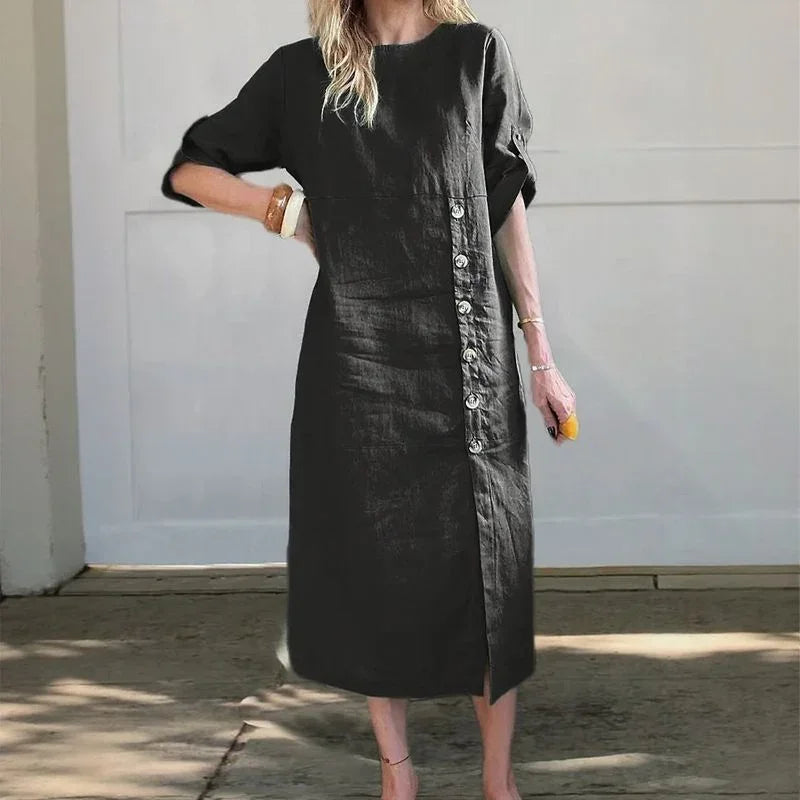 Adelie™ Cotton Linen Dress