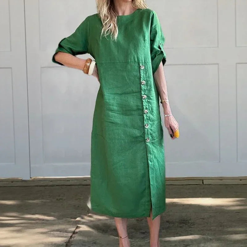 Adelie™ Cotton Linen Dress