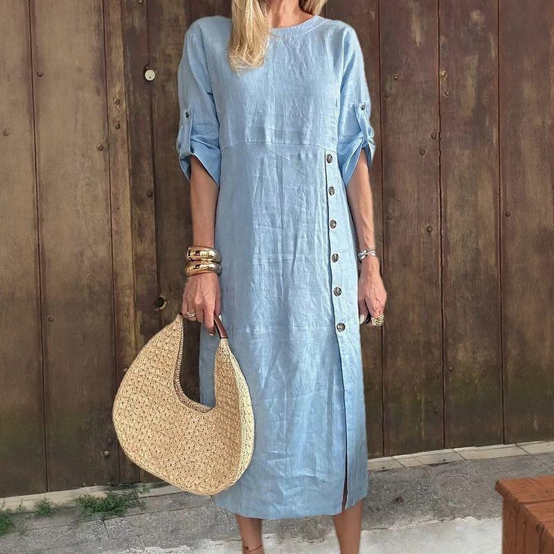 Adelie™ Cotton Linen Dress