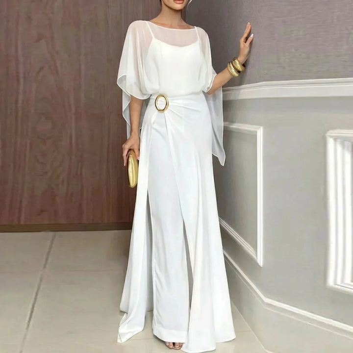 Hermione™ Jumpsuit Set with a Sheer Overlay