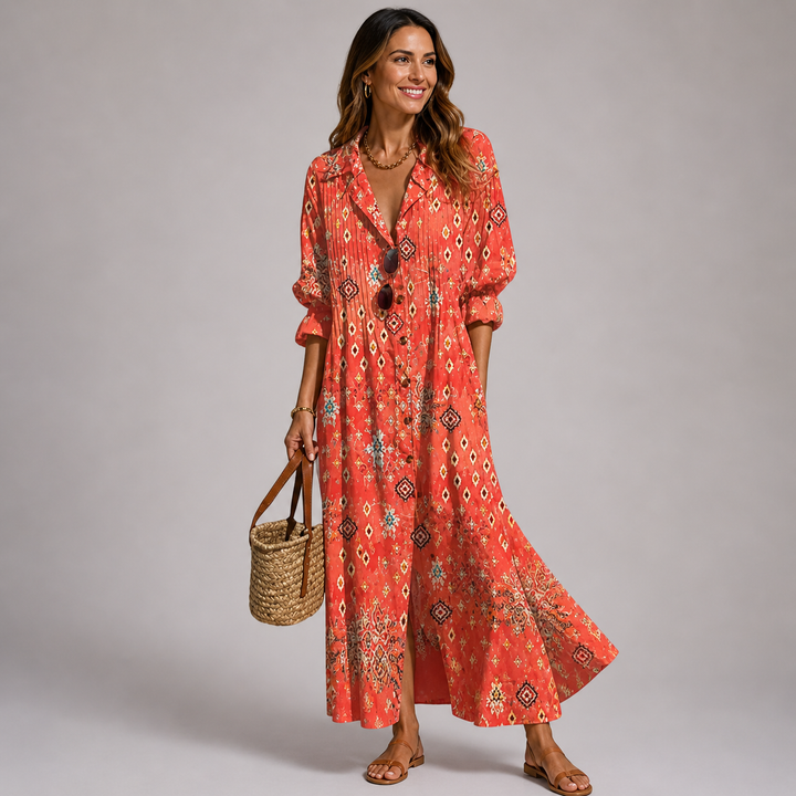 Women's Flattering Floral Tummy Control Maxi Dress