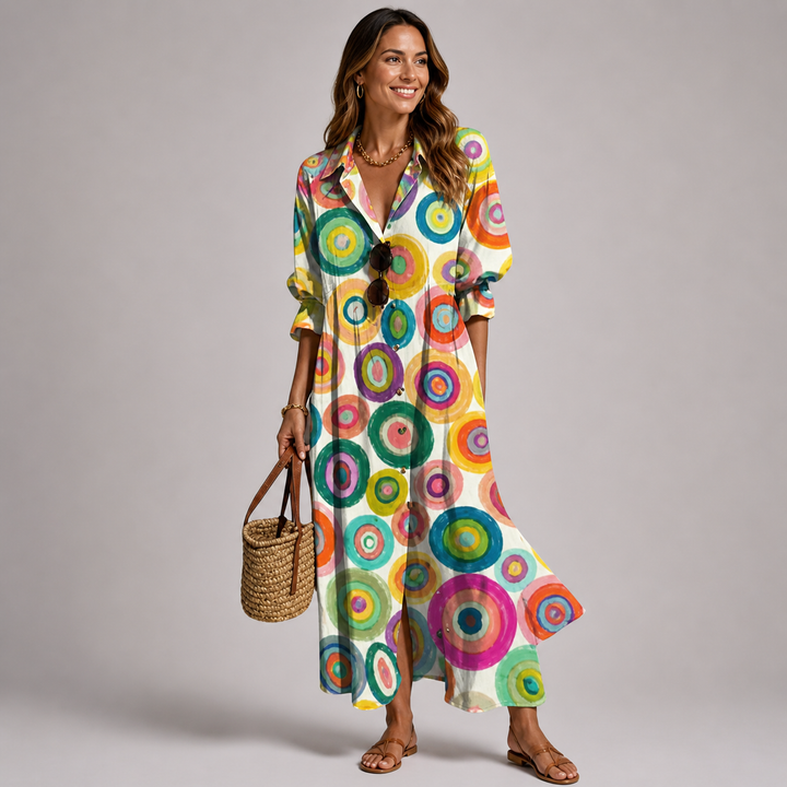 Women's Flattering Floral Tummy Control Maxi Dress