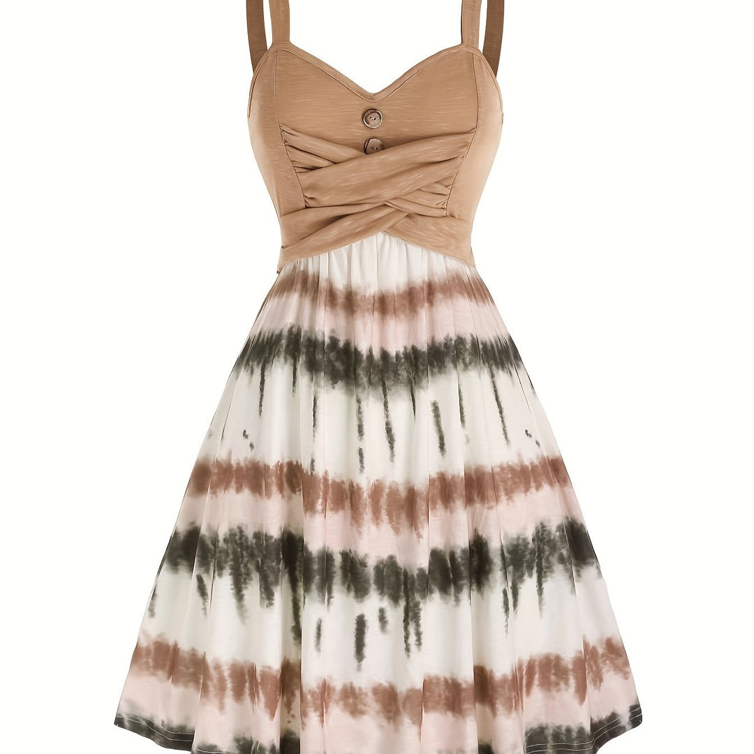 Kendra | Tie Dye Button Front Dress