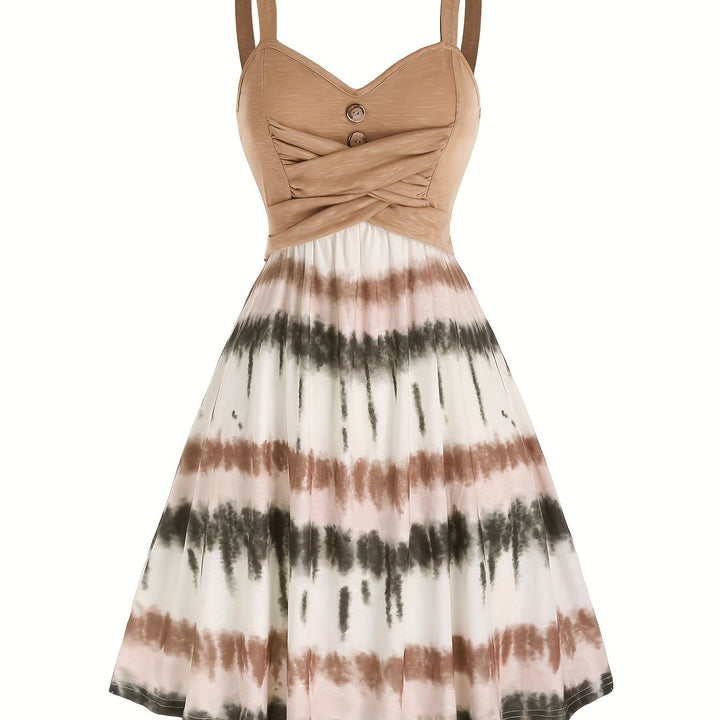Kendra | Tie Dye Button Front Dress
